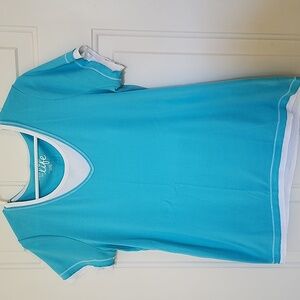 Women's Blue And White Shortvsleeve Top Tee Shirt